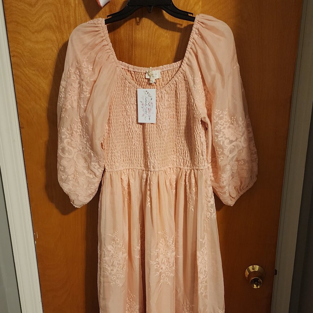 His love pink dress